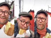 Extranjero se vuelve viral por comer una guajolota por primera vez