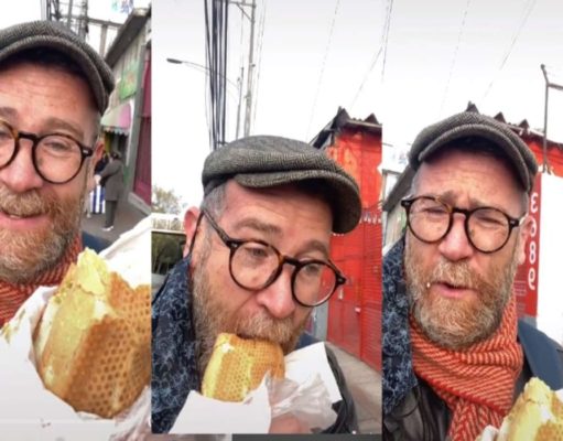Extranjero se vuelve viral por comer una guajolota por primera vez