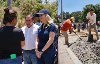 Supervisa Romina Contreras trabajos de servicios públicos en comunidades