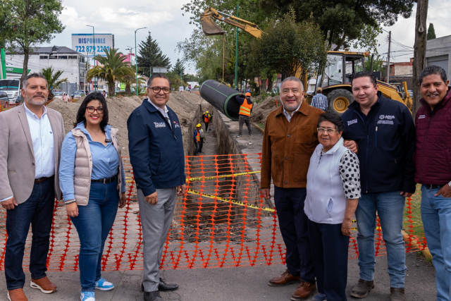 El avance del Colector Pluvial en Toluca es del 60%, busca mitigar inundaciones en la zona poniente de la ciudad.