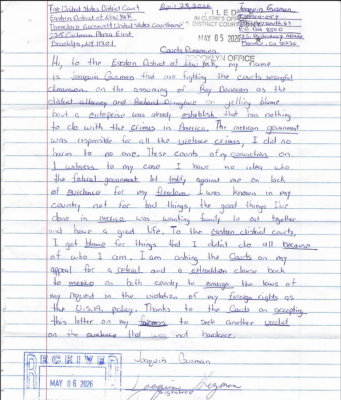 El Chapo cuestiona su condena en carta dirigida a tribunal de EEUU Joaquín El Chapo Guzmán rechaza las acusaciones y clama por justicia en su reciente carta al tribunal estadounidense.