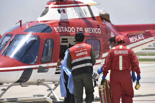 Grupo Relámpagos ofrece respuesta inmediata al traslado de un niño quemado al CENIAQ en coordinación con el Gobierno de Oaxaca.