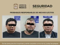 Tres Detenidos en Coyotepec por Portar Armas de Fuego Tres personas fueron detenidas en Coyotepec tras ser sorprendidas con armas de fuego. Conoce los detalles de este suceso.