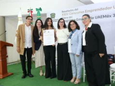 Patricia Zarza premia el talento auriverde en Emprende UAEMéx 365 La clausura de Emprende UAEMéx 365, encabezada por Patricia Zarza, celebra a los jóvenes talentos auriverdes en un evento inspirador.