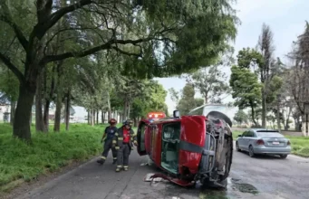 Caída de árbol provoca incidente en la Toluca-Palmillas Un árbol cayó sobre un vehículo en la Toluca-Palmillas, provocando la intervención de Protección Civil y bomberos.