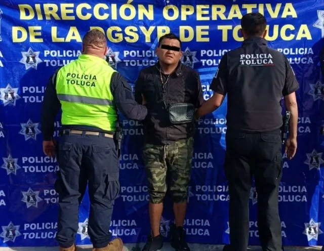 detienen-a-sujeto-en-toluca-con-cinco-ingresos-al-penal La Policía Municipal de Toluca detuvo a un sujeto con un extenso historial delictivo, reflejando la lucha contra la impunidad.